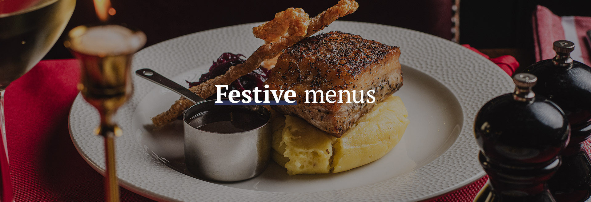 Christmas menu at The Falcon